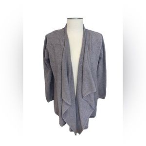 Barefoot Dreams Grey Bamboo Chic Lite Knit Wrap Sweater